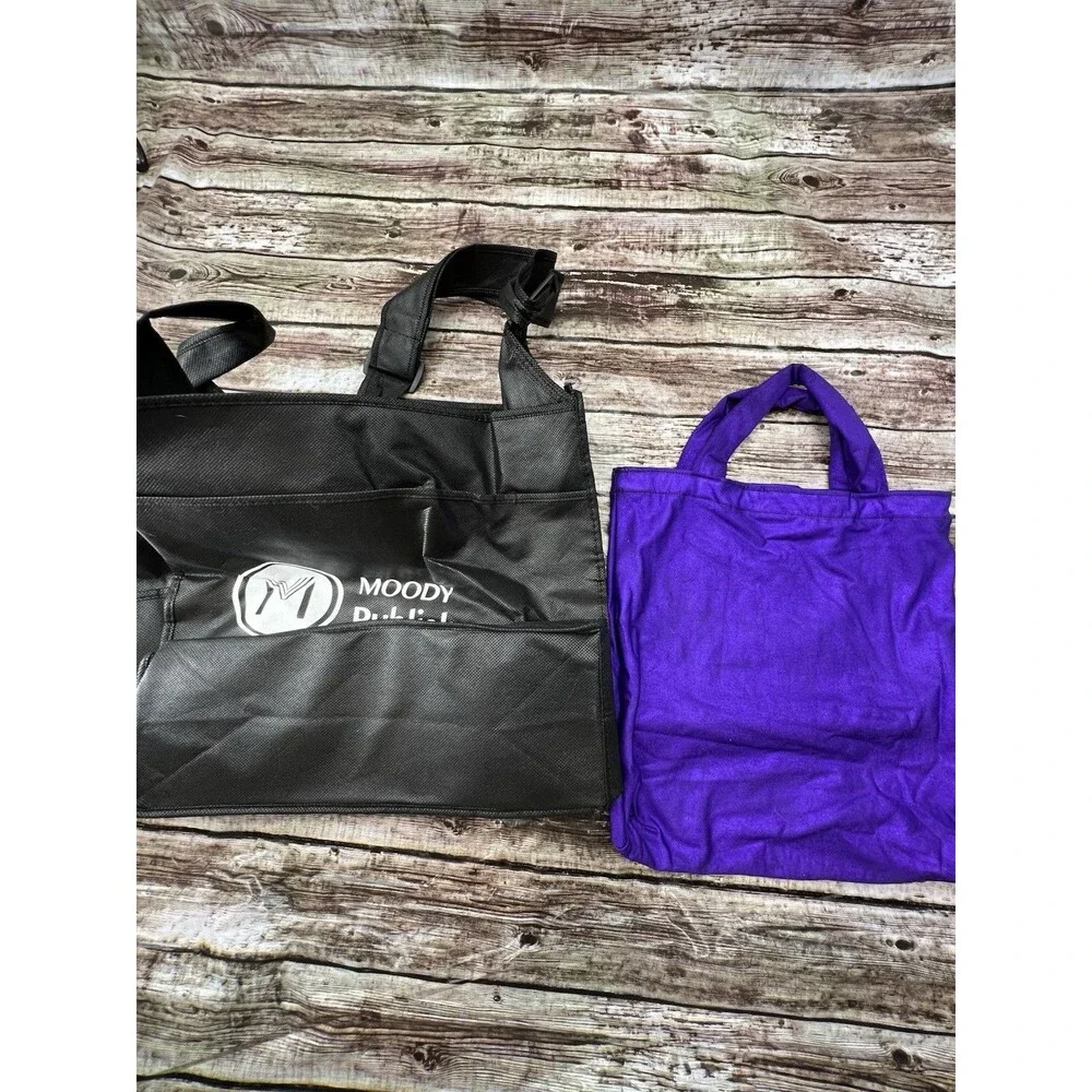 Lot of 11 Reusable Shopping Tote Bags Wide Variety of Sizes/Shapes/Materials